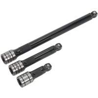 Loops 3 Piece PREMIUM Wobble / Rigid Extension Bar Set - 3/2" Sq Drive - Deep Knurling