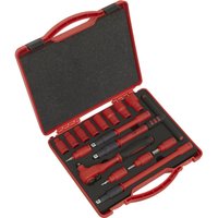 Loops 16pc VDE Insulated Socket & Ratchet Handle Set -3/8" Square Drive 6 Point Metric