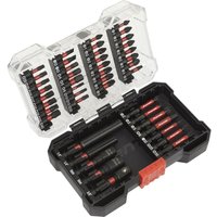 Loops 44 Piece Impact Grade Power Tool Bit Set - S2 Steel Bits - Plastic Storage Case in Metallics