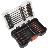 Loops 35 Pc Impact Grade Power Tool Bit Set - S2 Steel Bits - 1/4" Hex - Storage Case in Metallics