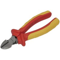 Loops 160mm Side Cutter Pliers - Hardened Cutting Edges - Soft Grip - VDE Approved