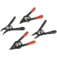 Loops 4 Piece Mini Circlip Pliers Set - 10mm to 22mm Circlips - Spring Loaded Action