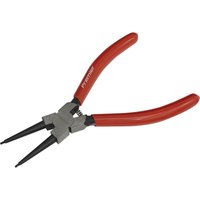 Loops 140mm Straight Nose Internal Circlip Pliers - Spring Loaded Jaws - Non-Slip Tips