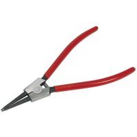 Loops 230mm Straight Nose External Circlip Pliers - Spring Loaded Jaws - Non-Slip Tips