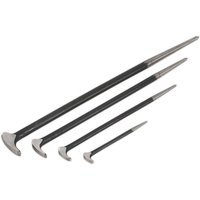 Loops 4 Piece Heel Bar Set - 150mm 300mm 410mm & 510mm Steel Shafts - Drop Forged in Metallics