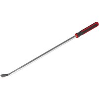 Loops 900mm Heavy Duty 25 ° Pry Bar with Hammer Cap - Chromoly Steel Shaft - Soft Grip in Metallics