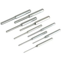 Loops 9 Pc Parallel Roll Pin Punch Set - Hardened & Tempered Steel Punches - Metric in Metallics