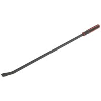 Loops 1220mm Heavy Duty 45 ° Pry Bar with Hammer Cap - Chromoly Steel Shaft - Soft Grip in Metallics