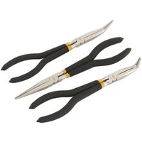 Loops 3 Piece 280mm Needle Nose Pliers Set - Straight & Angled Nose - Foam Grip