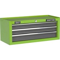 Loops 605 x 260 x 250mm GREEN 3 Drawer MID-BOX Tool Chest Lockable Storage Cabinet