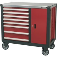 Loops 8 Drawer Mobile Workstation - Ball Bearing Slides - Heavy Gauge Steel - Cupboard in Metallics