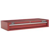 Loops 1030 x 440 x 170mm RED 1 Drawer MID-BOX Tool Chest Lockable Storage Unit Cabinet