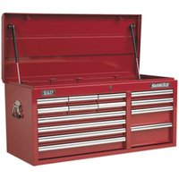 Loops 1025 x 435 x 490mm RED 14 Drawer Topchest Tool Chest Lockable Storage Cabinet