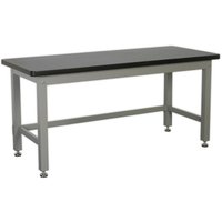 Loops Steel Industrial Workbench - 1800mm x 750mm Laminate Worktop - Adjustable Feet in Metallics