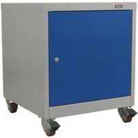 Loops Industrial Mobile Locker Cabinet - 1 Shelf - 4 x 60mm Wheels - High Quality Lock