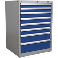 Loops 8 Drawer Industrial Cabinet - 725 x 655 x 1000mm - Heavy Duty Drawer Slides