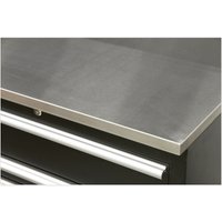 Loops 1550mm Stainless Steel Worktop for ys02602 & ys02604 Modular Floor Cabinets in Metallics