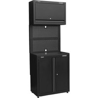 Loops Modular Base & Wall Cabinet - Magnetic Door Latches - MDF Worktop - Pegboard