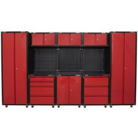Loops Premium 3.3m Modular Garage Storage System - Heavy Duty - Workshop Cabinets
