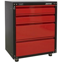 Loops Modular 4 Drawer Cabinet with Worktop - 665 x 460 x 820mm - Ball Bearing Slides