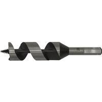 Loops 28 x 155mm Hardened Auger Wood Drill Bit - Hexagonal Shank - Woodwork Timber