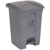Loops 45 Litre Square Plastic Pedal Bin - Hands-Free Operation - Large Waste Bin