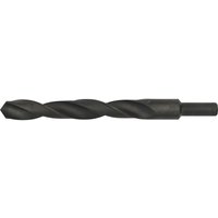 Loops 19.5 x 205mm HSS Roll Forged Blacksmith Drill Bit - Reduced Shank - 140mm Flute in Black
