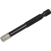 Loops 7mm Vacuum Brazed Diamond Drill Bit - Hex Shank - Suitable For Use With Drills
