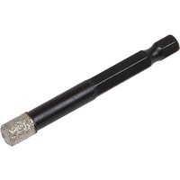Loops 8mm Vacuum Brazed Diamond Drill Bit - Hex Shank - Suitable For Use With Drills