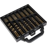 Loops 99 Piece Fully Ground HSS Cobalt Drill Bit Set - Split Point Self-Centring Tips