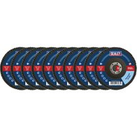 Loops 10 PACK 115mm Zirconium Flap Discs - 22mm Bore - Assorted Grits Multipack