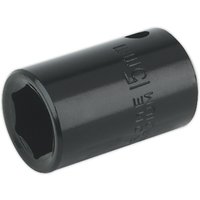 Loops 15mm Forged Impact Socket - 1/2 Inch Sq Drive - Chrome-Vanadium Wrench Socket