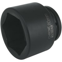 Loops 80mm Forged Impact Socket - 1 Inch Sq Drive - Chromoly Impact Wrench Socket