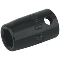 Loops 8mm Forged Impact Socket - 3/8 Inch Sq Drive - Chrome-Vanadium Wrench Socket
