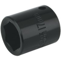Loops 17mm Forged Impact Socket - 3/8 Inch Sq Drive - Chrome-Vanadium Wrench Socket