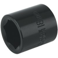 Loops 18mm Forged Impact Socket - 3/8 Inch Sq Drive - Chrome-Vanadium Wrench Socket