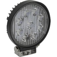 Loops Waterproof Work Light & Mounting Bracket -27W SMD LED - 115mm Round Flash Torch