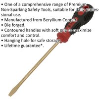 Loops 6 x 150mm Slotted Screwdriver - Non-Sparking - Soft Grip Handle - Die Forged