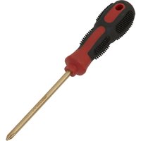Loops Non-Sparking Phillips Screwdriver - #2 x 100mm - Soft Grip Handle - Die Forged
