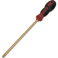 Loops Non-Sparking Phillips Screwdriver - #4 x 200mm - Soft Grip Handle - Die Forged