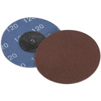 Loops 10 PACK - 75mm Quick Change Mini Sanding Discs - 120 Grit Aluminium Oxide Sheet