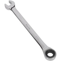 Loops 10mm Ratchet Combination Spanner - Chrome Vanadium Steel - 72 Tooth Ratchet Ring in Metallics