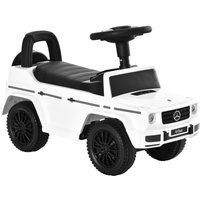 HOMCOM Benz G350 Kids Ride on Sliding Car w/ Under Seat Storage No Power in White