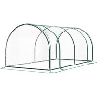 OUTSUNNY Tunnel Greenhouse Outdoor Grow House Steel Frame in Clear