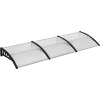 OUTSUNNY Front Door Canopy Outdoor Awning 300x96cm for Window Porch Back Door Clear | Size: 300x96 cm