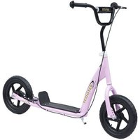 HOMCOM Teen Push Scooter Kids Stunt Scooter w/ 12" EVA Tyres for over 5 years in Pink