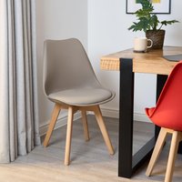 Bravich LTD Rocco Tulip Dining Chair in Taupe | Size: 4 Pack