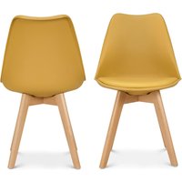 Bravich LTD Rocco Tulip Dining Chair in Mustard | Size: 4 Pack