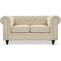 Chesterfield Scroll Arm Velvet Sofa Buttoned Back Living Room Settee Seater
