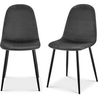 Bravich LTD Ron Velvet Dining Chair in Grey